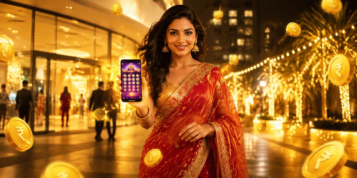 Colorful slot game interface on mobile in Indian style