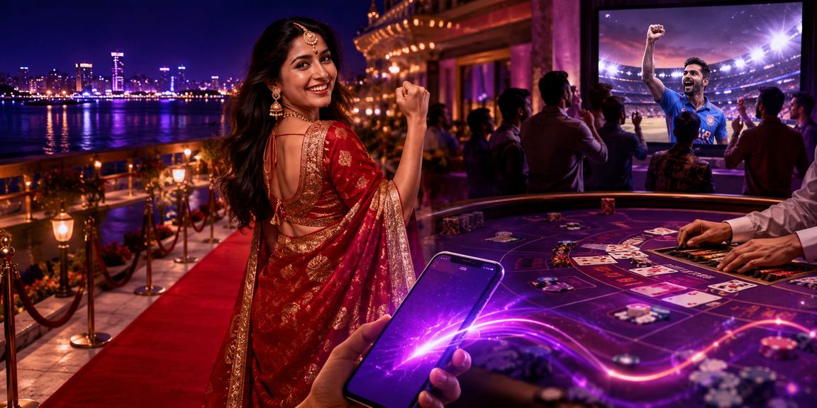 Baccarat table with players in Pune setting